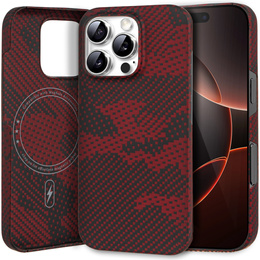 Tok iPhone 16 Pro hoz, Aramid Fiber MagSafe, piros