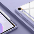 Tok Samsung Galaxy Tab S10 Lite / S10 FE / S9 FE, Smartcase Hybrid, tolltartó résszel, Marble lila