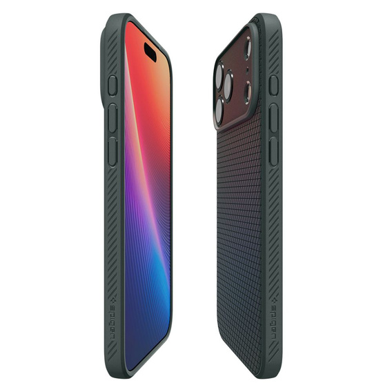 Spigen Liquid Air tok iPhone 17 Pro készülékhez, Abyss zöld