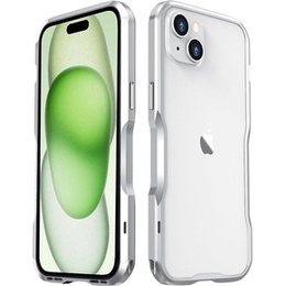 Teletok LUPHIE iPhone 15 Plus-hoz, Armor Bumper, ezüst