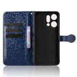 Pántos tok Oppo Reno 14, pénztárca Rhombus, kék