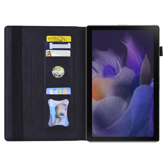 Tok Samsung Galaxy Tab A8 10.5 SM-X200 SM-X205, Classic, tolltartóval, fekete