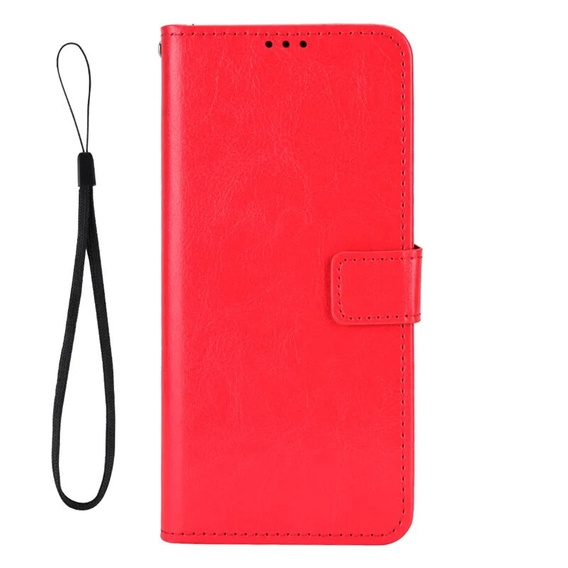 Pattintható tok a Motorola Edge 50 Neo / Motorola ThinkPhone 25, Crazy Horse Wallet, piros