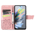 Pattintható tok a Motorola Moto G15 / Motorola Moto G15 Power, Butterfly, rózsaszín rose gold