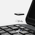 Tok + billentyűzet iPad 7/8/9 10.2 2019 / 2020 / 2021, NILLKIN Bumper Pen Slot, fekete