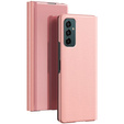 Telefontok a Samsung Galaxy M23 5G / M13, Clear View, rózsaszín rose gold