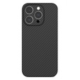 Tok iPhone 15 Pro Max, Aramid Fiber Cover, fekete