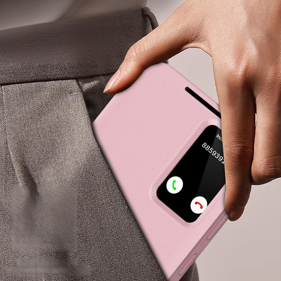 Flip tok Samsung Galaxy S22, Smart View Wallet, rózsaszín