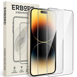 2x edzett üveg ERBORD 9H Hard Glass a képernyőn a iPhone 14 Pro