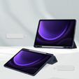 Tok Samsung Galaxy Tab S10 Lite / S10 FE / S9 FE, Smartcase Hybrid, tolltartó résszel, sötétkék