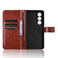 Pattintható tok a Oppo A80, Crazy Horse Wallet, barna