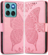Pattintható tok a Motorola Edge 60 / 60 Fusion, Butterfly, rózsaszín rose gold