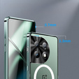 Kameravédő tok OnePlus 12 5G, CamShield MagSafe, átlátszó / zöld