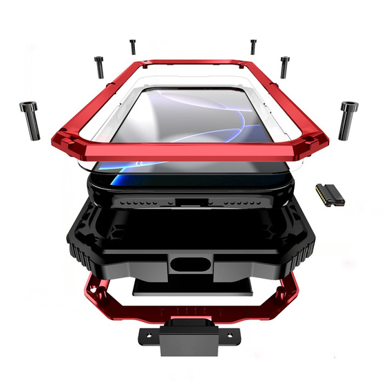 R-JUST páncélozott tok állvánnyal iPhone 17 Pro-hoz