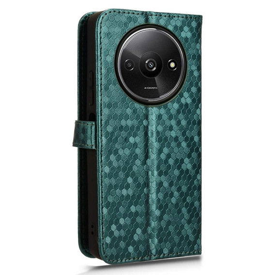 Flap tok Xiaomi Redmi A3, Wallet Rhombus, zöld
