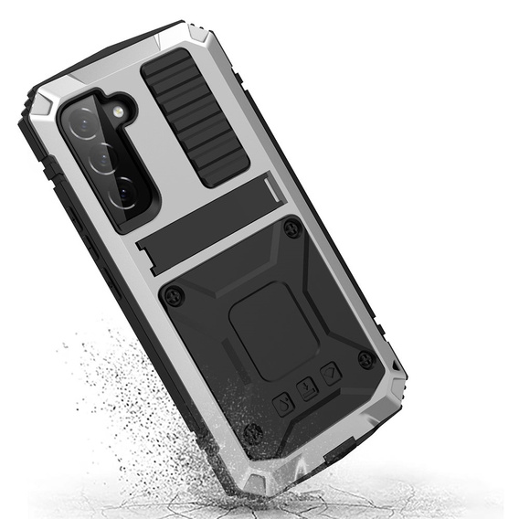 Páncélozott tok a Samsung Galaxy S22, R-JUST, ezüst