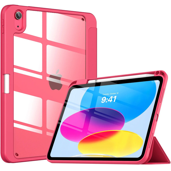 Tok iPad 11" 2025 A16 (11 gen.) / iPad 10.9" 2022 (10 gen.), Smartcase Hybrid, tolltartó résszel, rózsaszín