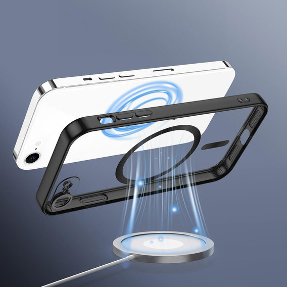 Tok iPhone 7 / 8-hoz, Electro MagSafe, fekete + üveg a képernyőhöz