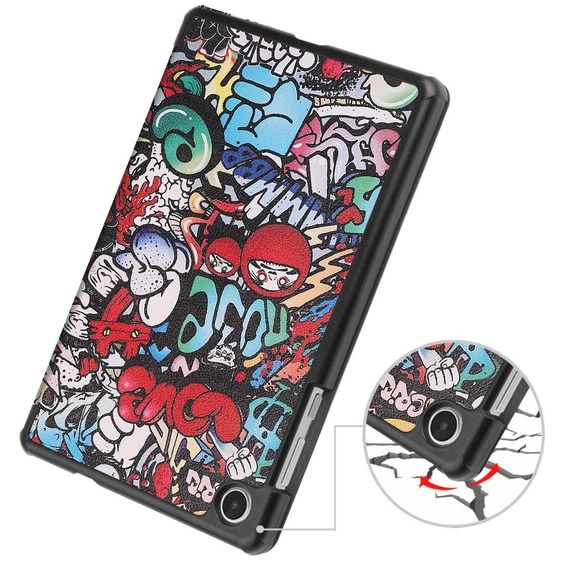 Tok Lenovo Tab M8 Gen 4 TB-300FU, Smartcase, graffiti