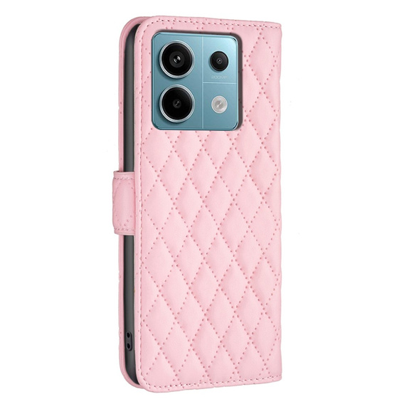 Pattintható tok a Xiaomi Redmi Note 13 Pro 5G, Wallet, BINFEN COLOR, rózsaszín