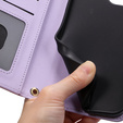 Flap tok Samsung Galaxy A16, Rhombus Crossbody Leather, lila