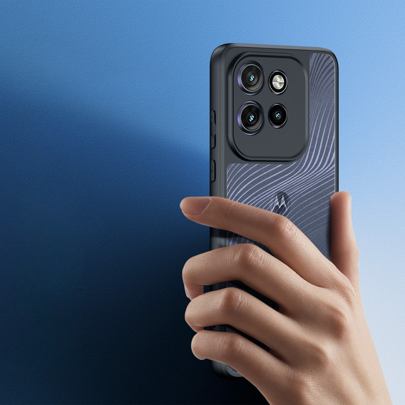 DuxDucis tok Motorola Edge 50 Neo / Motorola ThinkPhone 25, Aimo case, átlátszó / fekete