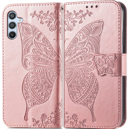 Pattintható tok a Samsung Galaxy A56, Butterfly, rózsaszín rose gold