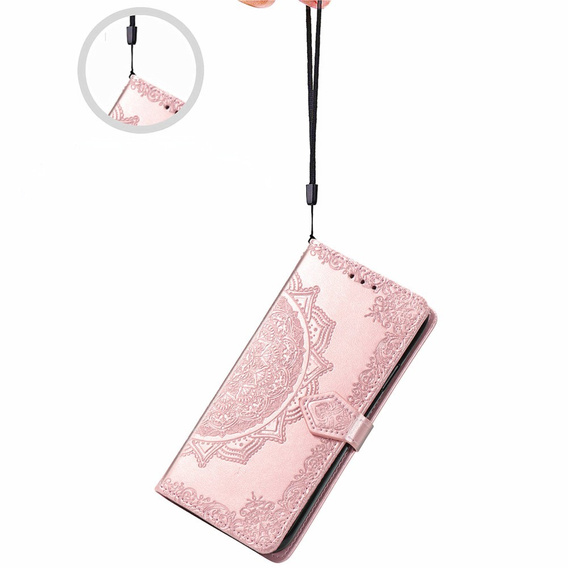 Pattintható tok a Oppo Reno 12FS / 12F, Mandala, rózsaszín rose gold