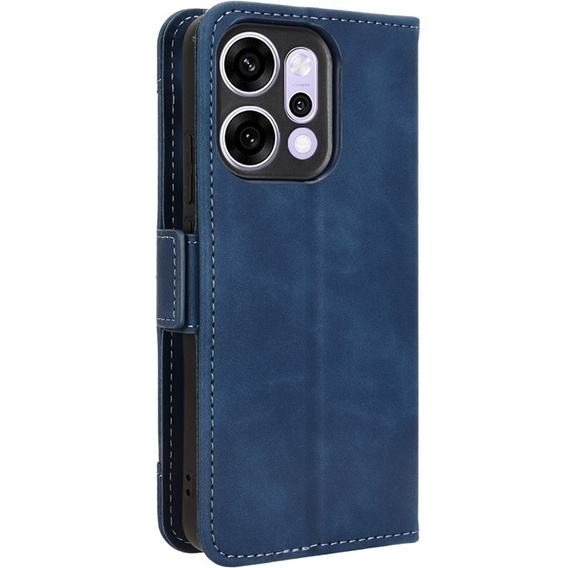 Flap tok Oppo Reno 14, kártya slot, pénztárca, tengerészkék