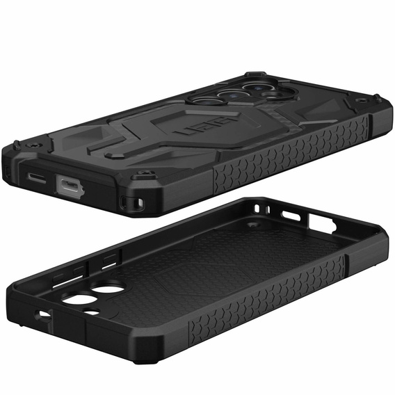 Urban Armor Gear Telefontok a Galaxy S24, Monarch Carbon, fekete