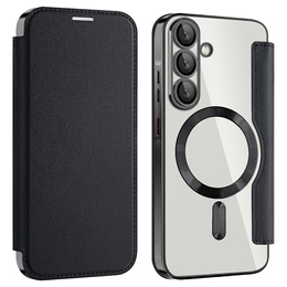 Pattintható tok a Samsung Galaxy A56, RFID Wallet MagSafe CamShield, fekete