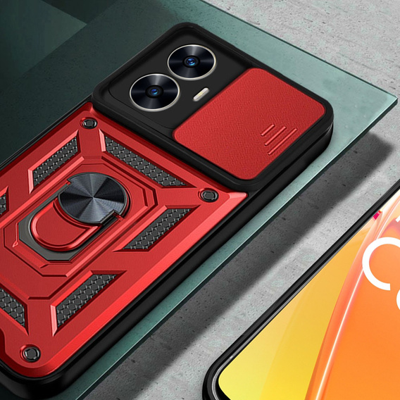 Telefontok a Realme C55, CamShield Slide, piros
