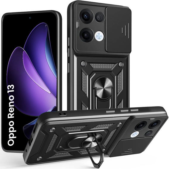 Telefontok a Oppo Reno 13, CamShield Slide, fekete