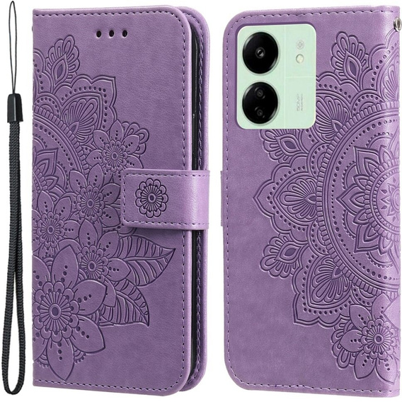 Pattintható tok a Xiaomi Redmi 13C / Poco C65, Mandala Flower, lila
