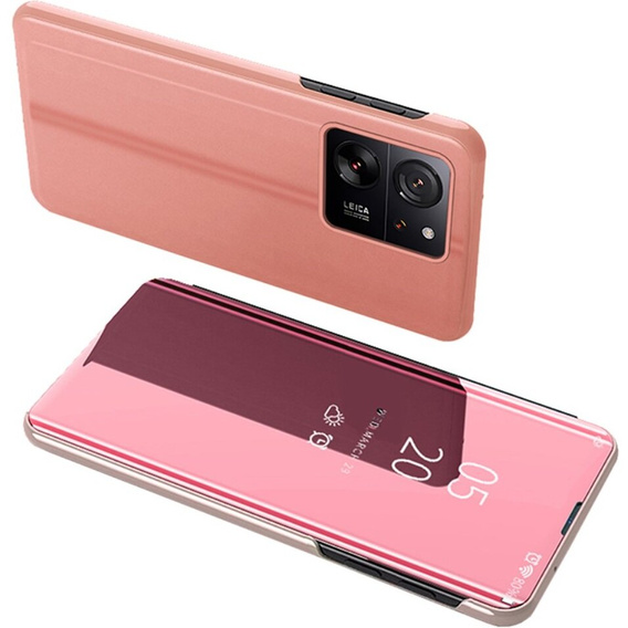 Telefontok a Xiaomi 13T / 13T Pro / Redmi K60 Ultra, Clear View, rózsaszín rose gold