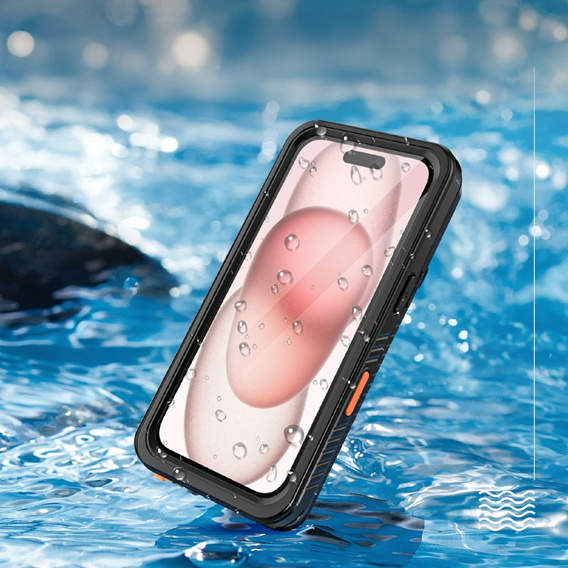 IP68 vízálló tok a iPhone 16, fekete