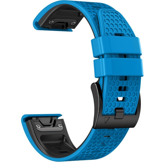 Szilikon pánt Garmin Fenix 7 / Forerunner 965 / 955 / 945 / 935, kék / fekete