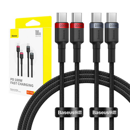 Baseus Cafule USB-C USB-C 100W kábel 1m - 2 darabos készlet