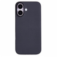 Tok iPhone 16, Aramid Fiber Cover, fekete