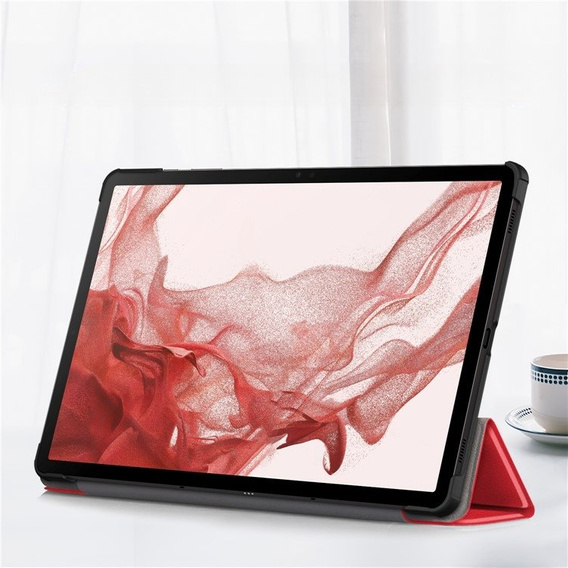 Tok Samsung Galaxy Tab S9 Plus, Smartcase tolltartóval, piros