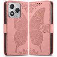 Pattintható tok a Honor 400 Lite, Butterfly, rózsaszín rose gold