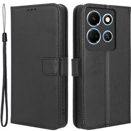 Pattintható tok a Infinix Note 30 5G, Wallet Smart Magnet, fekete