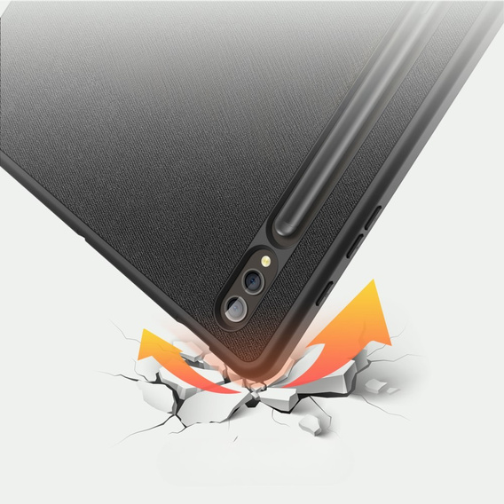 Tok Samsung Galaxy Tab S10+ Plus-hoz, Dux Ducis Domo, fekete