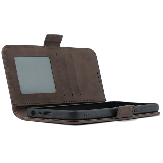 Pattintható tok a Oppo A79 5G, Card Slot, barna