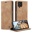 CASEME tok Samsung Galaxy M33 5G, Leather Wallet Case, barna