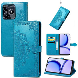 Pattintható tok a Realme Note 50, Mandala, kék