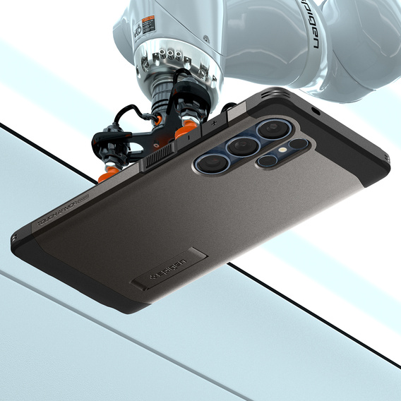 Spigen tok Samsung Galaxy S25 Ultra készülékhez, Tough Armor Mag Mag MagSafe, szürke + 9H edzett üveg
