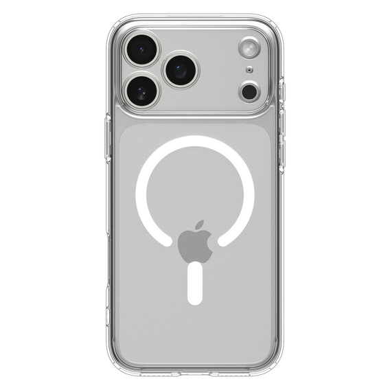 Spigen Ultra Hybrid MagSafe tok iPhone 17 Pro Max készülékhez, átlátszó / fehér