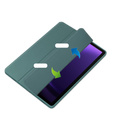 Tok Samsung Galaxy Tab S10 Lite / S10 FE / S9 FE, Smartcase Hybrid, tolltartó résszel, sötétzöld