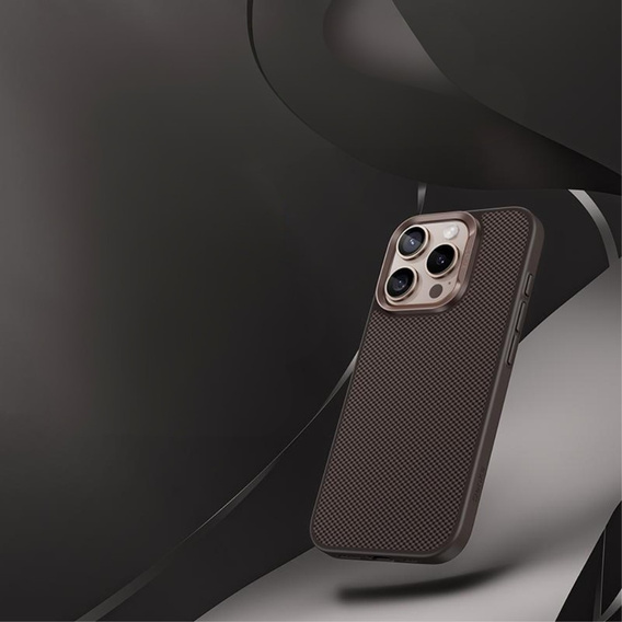 BENKS Kevlar tok iPhone 16 Pro Max, MagSafe, Carbon Fiber, barna